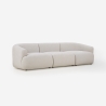 Modułowa sofa narożna 3-osobowa z beżowej tkaniny Yuna-3 Sprzedaż