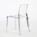 Biały kwadratowy stolik 70x70 cm z 2 kolorowymi przezroczystymi krzesłami Femme Fatale Demon Cechy