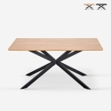 Stół z krzyżowymi nogami 160x90 z drewna i metalu Shaila Promocja