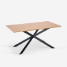 Stół z krzyżowymi nogami 160x90 z drewna i metalu Shaila Katalog