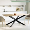 Stół z krzyżowymi nogami 160x90 z drewna i metalu Shaila Oferta