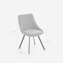 Krzesło obrotowe do jadalni nowoczesny design tkanina Navya 