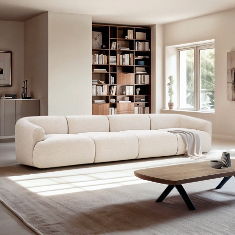 Modułowa sofa 4-osobowa z tkaniny Yuna-4 Promocja