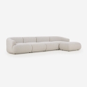 Sofa 4-osobowa z pufą, nowoczesny design modułowy Yuna-4P Sprzedaż