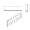 Wkład kominkowy na bioetanol do zabudowy ściennej Livorno 120x40 czarny Model
