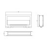 Biokominek do zabudowy dwustronny 90x40 Montefalco 90 Model