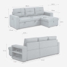 Sofa do spania dla 3 osob z półką z USB-C, biblioteka Civis 