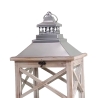 Zestaw 2 latarni shabby chic z szarymi drewnianymi świecznikami Kediri Oferta