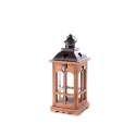 Zestaw 2 drewnianych latarenek dekoracyjnych shabby chic z portacandlem Palu Oferta