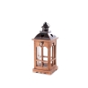 Zestaw 2 drewnianych latarenek dekoracyjnych shabby chic z portacandlem Palu Oferta