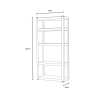 Regał z metalowymi półkami 150x70x30 cm 5 półek do 950 Kg Element Model