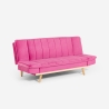 Rozkładana sofa 2-osobowa z regulowanym oparciem z weluru Skata Oferta