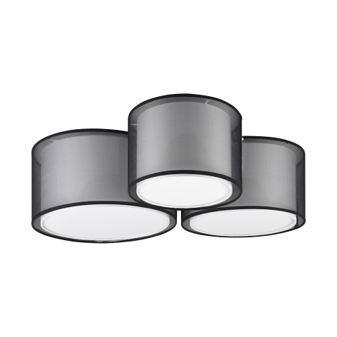 Nowoczesna lampa sufitowa z 3 okrągłymi abażurami do salonu i kuchni Soliv Promocja