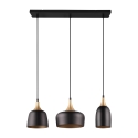 Nowoczesna lampa wisząca 3-światłowa z czarnego i złotego metalu Sudar Katalog