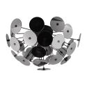 Lampa sufitowa nowoczesna design czarny metal z efektem chromu Lunar Promocja