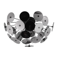 Lampa sufitowa nowoczesna design czarny metal z efektem chromu Lunar Promocja