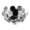 Lampa sufitowa nowoczesna design czarny metal z efektem chromu Lunar Promocja