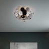 Lampa sufitowa nowoczesna design czarny metal z efektem chromu Lunar Sprzedaż