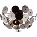 Lampa sufitowa nowoczesna design czarny metal z efektem chromu Lunar Oferta