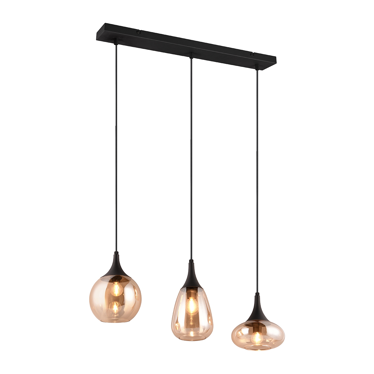 Lampa wisząca kuchnia półwysep 3 światła szkło bursztynowe Tepuk Promocja Lampa wisząca kuchnia półwysep 3 światła szkło bursztynowe Tepuk Promocja