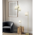 Lampa stojąca z kulistym kloszem ze szkła opalowego Khadz Oferta