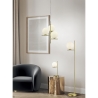 Lampa wisząca z 3 kulistymi kloszami ze szkła białego Lumat Oferta