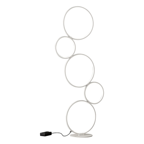 Nowoczesna lampa stojąca LED z 5 okręgami, ściemnialna, Nural Promocja