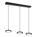Nowoczesna czarna lampa wisząca LED z 3 światłami, ściemnialna Pular Promocja