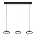 Nowoczesna czarna lampa wisząca LED z 3 światłami, ściemnialna Pular Oferta