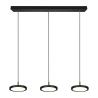 Nowoczesna czarna lampa wisząca LED z 3 światłami, ściemnialna Pular Oferta
