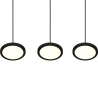 Nowoczesna czarna lampa wisząca LED z 3 światłami, ściemnialna Pular Sprzedaż