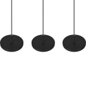 Nowoczesna czarna lampa wisząca LED z 3 światłami, ściemnialna Pular Rabaty