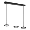 Nowoczesna czarna lampa wisząca LED z 3 światłami, ściemnialna Pular Katalog
