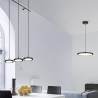 Nowoczesna czarna lampa wisząca LED z 3 światłami, ściemnialna Pular Sprzedaż