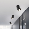 Czarny reflektor LED sufitowy, regulowany, nowoczesny design Sirio Sprzedaż