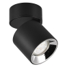 Czarny reflektor LED sufitowy, regulowany, nowoczesny design Sirio Wybór