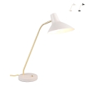Elegancka lampa biurkowa z regulacją, metal złoty Jarak Promocja