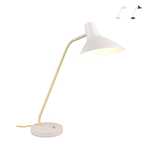 Elegancka lampa biurkowa z regulacją, metal złoty Jarak Promocja