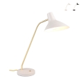 Elegancka lampa biurkowa z regulacją, metal złoty Jarak Promocja