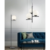 Nowoczesna lampa wisząca z 3 białymi szklanymi kulami Lumoa Oferta