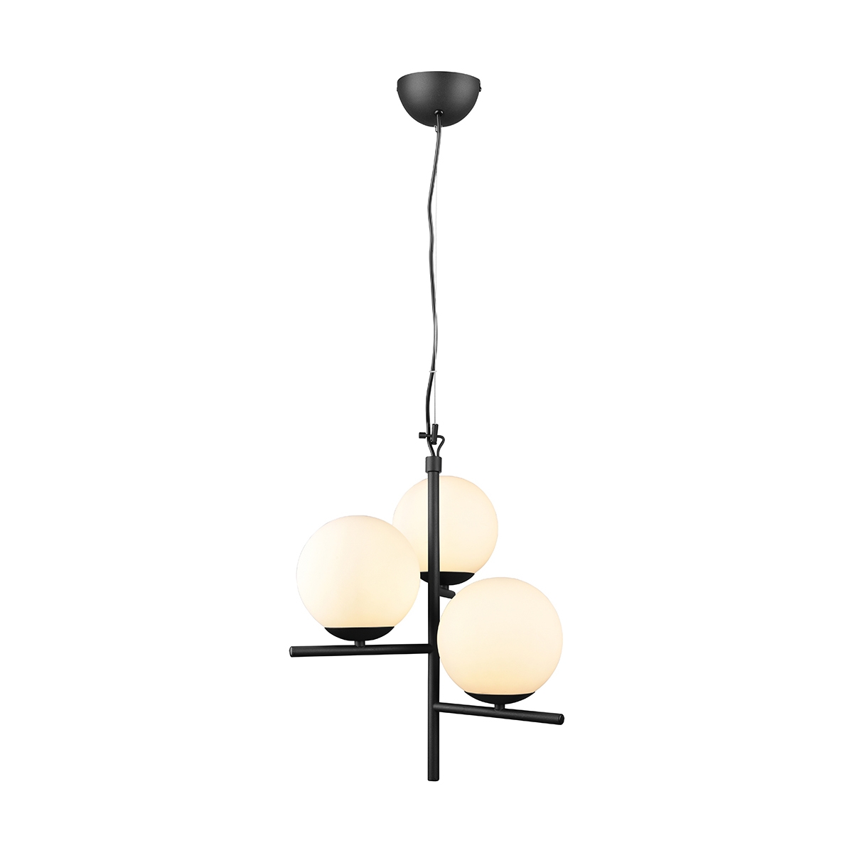 Nowoczesna lampa wisząca z 3 białymi szklanymi kulami Lumoa Promocja Nowoczesna lampa wisząca z 3 białymi szklanymi kulami Lumoa Promocja