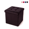 Kwadratowy puf z pojemnikiem z tkaniny do salonu 34x34 cm Liberty Oferta