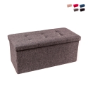 Pufa prostokątna 76x34 cm ze schowkiem do salonu, tkanina Nilo Promocja