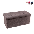 Pufa prostokątna 76x34 cm ze schowkiem do salonu, tkanina Nilo Promocja
