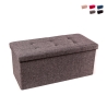Pufa prostokątna 76x34 cm ze schowkiem do salonu, tkanina Nilo Promocja