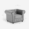 Fotel do salonu w stylu klasycznym Chesterfield z aksamitu Coventry Koszt