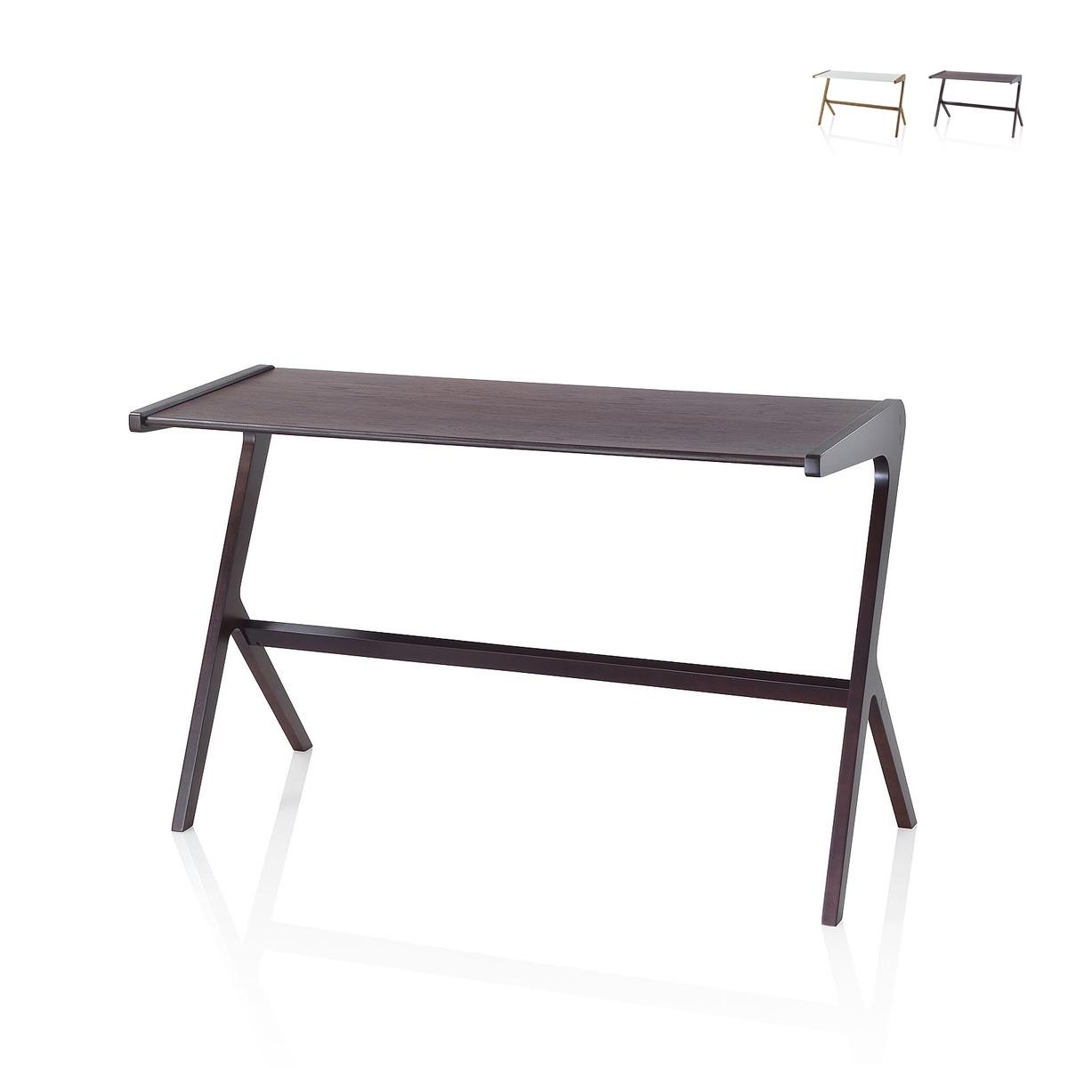 Nowoczesne biurko w stylu minimalistycznym z drewna Allison Oferta