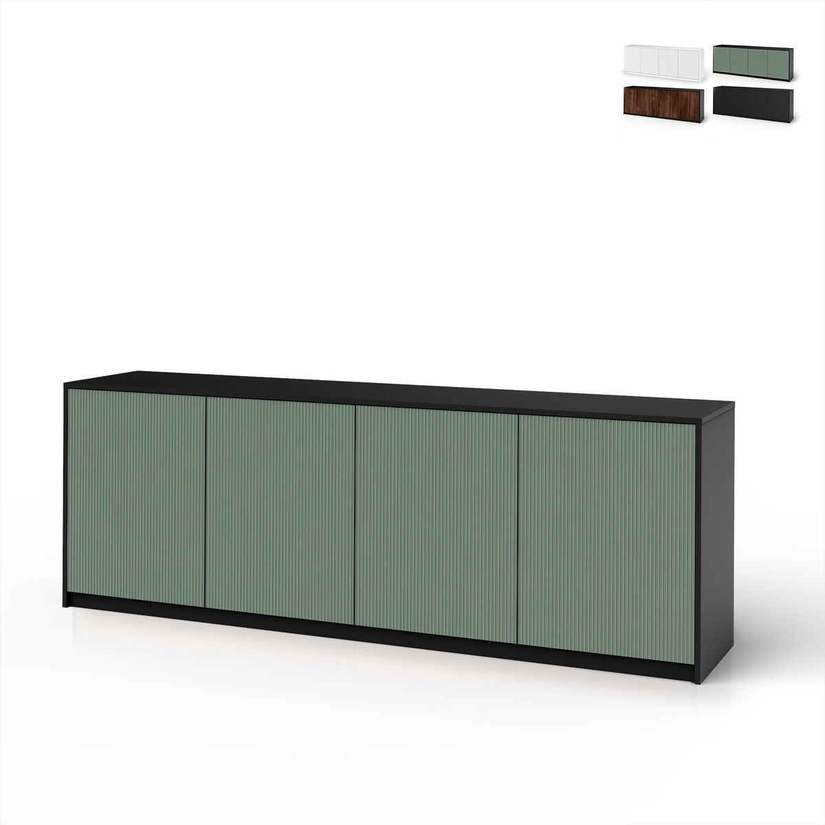 Bufet kuchenny 4-drzwiowy z przegródkami 238x50x83cm Budapest BF Promocja Bufet kuchenny 4-drzwiowy z przegródkami 238x50x83cm Budapest BF Promocja