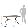 Nowoczesny stół do jadalni 160x90cm z drewna i metalu industrialnego Monaco Oferta
