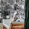 Nowoczesna biała i czarna tapeta samoprzylepna Cactus do salonu Oferta